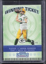 2020 Panini Contenders #WT5 Aaron Rodgers Winning Ticket Gold #/49