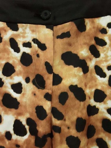 Honey & Beau ~ Womens Size 10 Stylish Pants Brown Black White Animal Print - Picture 7 of 7