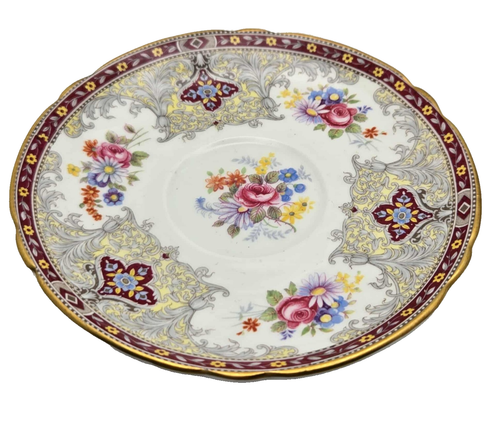 Tazza da tè e piattino Shelley Georgian Red Bone China - Foto 13 di 20