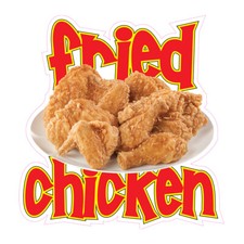 Food Truck Decals Fried Chicken Restaurant & Food Concession Sign Golden