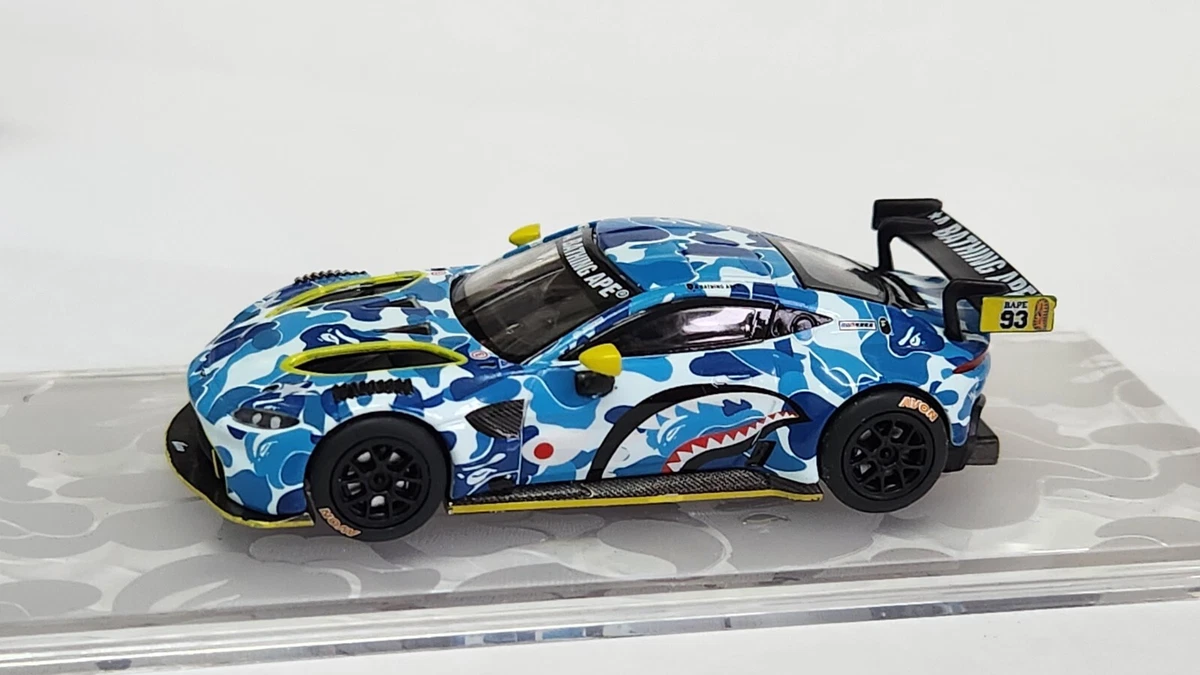 1:64 Pop Race Aston Martin GT3 AMR BAPE A Bathing Ape Blue Diecast