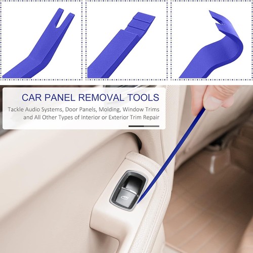 Auto Trim Removal Tool Kit Car Panel Door Dashboard Fastener Remover Pry Tools - Picture 10 of 22