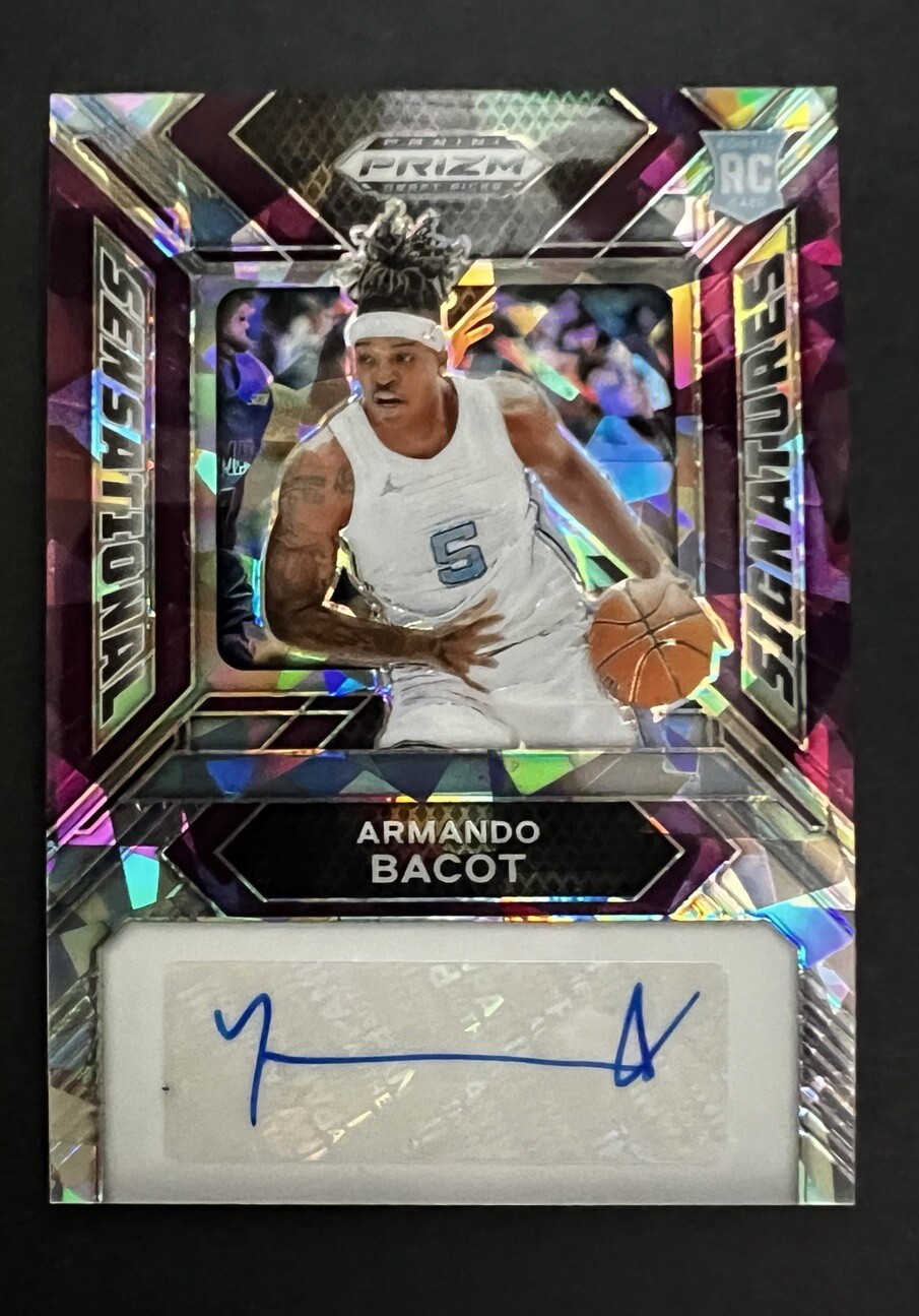 2024 Prizm Draft Picks Armando Bacot /99 Auto Purple Ice Sensational Signatures
