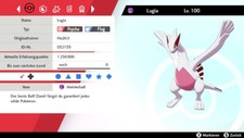 Shiny Lugia Pokemon Schwert Schild 6DV! + Meisterball 