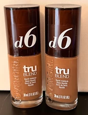 Lot of 2 COVERGIRL TruBlend Liquid Foundation D6 Toasted Almond New Free Ship