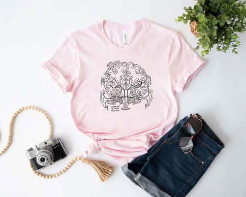T-shirt personalizzata uomo t-shirt donna bambini t-shirt, cervello anatomico - Foto 3 di 6