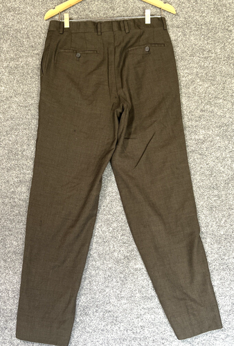Linea Naturale Luxe Flannel Trousers Men 32X30, Zigzone Wool, Made Italy - Picture 10 of 13