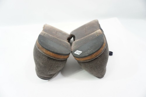 ZAPATOS BOTTEGA VENETA 45.5 ITALIA HOMBRE USADO VESTIDO INFORMAL GRIS OSCURO LONA/CUERO - Imagen 10 de 11