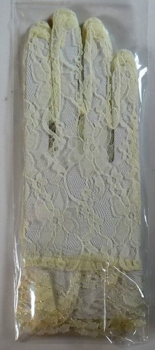 NEW 12 Pairs Girls 5-12 years old (small/medium) White Lace Costume Gloves K115A - Picture 2 of 4