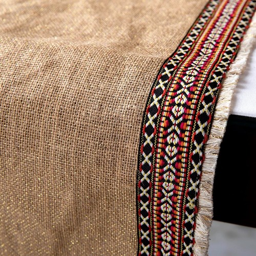 Decorative Table Runner Beige Cotton Wedding Décor Table Décor - Mozambique - Picture 8 of 10