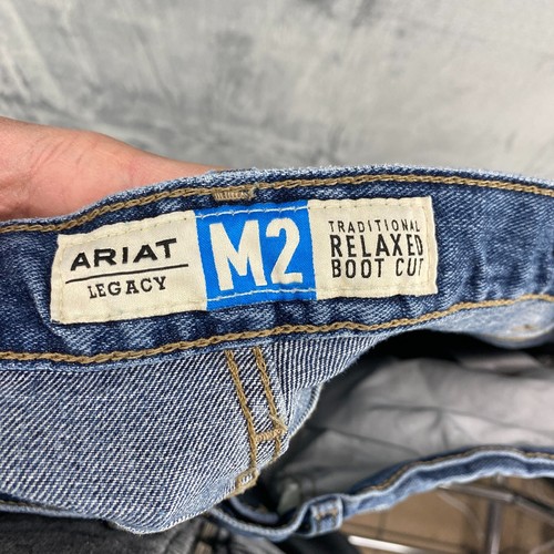 Ariat Men's M2 Relaxed Legacy Boot Cut Jeans 38x30 Brandon Wash Stretch NWT - Picture 19 of 24