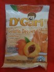 2 PACK D'GARI GELATIN DESSERT PEACH FLAVOR/GELATINA DE DURAZNO