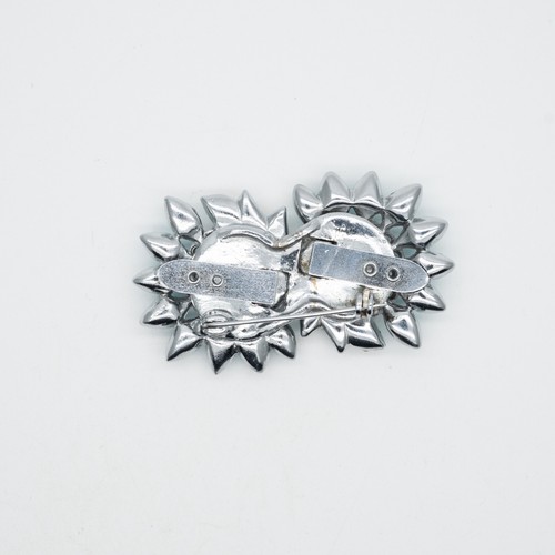 Broche clip dueto diamante vintage años 50 - Imagen 3 de 12