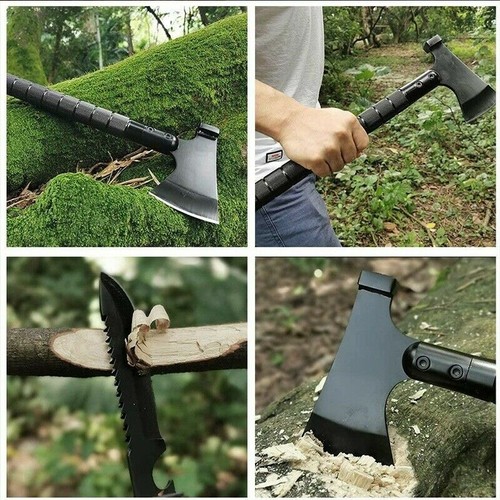 Survival Camping Axe Folding Tactical Hatchet Hammer Multi-tool Hiking Outdoor - Picture 8 of 17