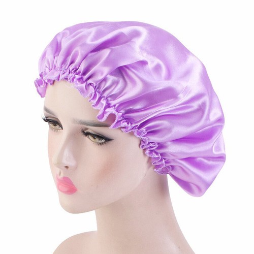 Satin Night Sleep Cap Hair Care Bonnet Head Cover Band Elastic Hat Adjust - Picture 22 of 44