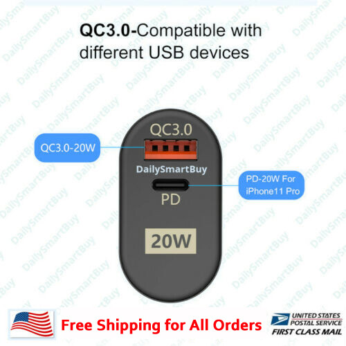 20W Fast Wall Charger USBC Power Adapter / MagSafe Charger For iPhone 12 Pro Max - Bild 4 von 11