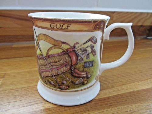 Queens Golf Becher 18. Hold Bag Golfer Englisch Fine Bone China Queen's