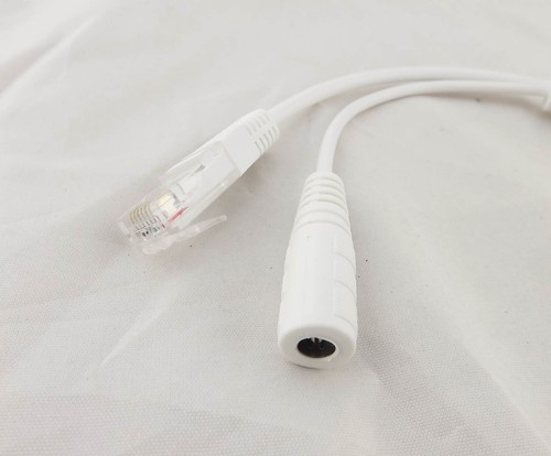 RJ45 Power Over Ethernet Passive PoE Adapter Injector Splitter Cable Kit White - Picture 7 of 7