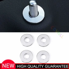 Car Inner Door Bolt Lock Down Ring Frame For Benz C-Class 15-21 Silver Aluminum