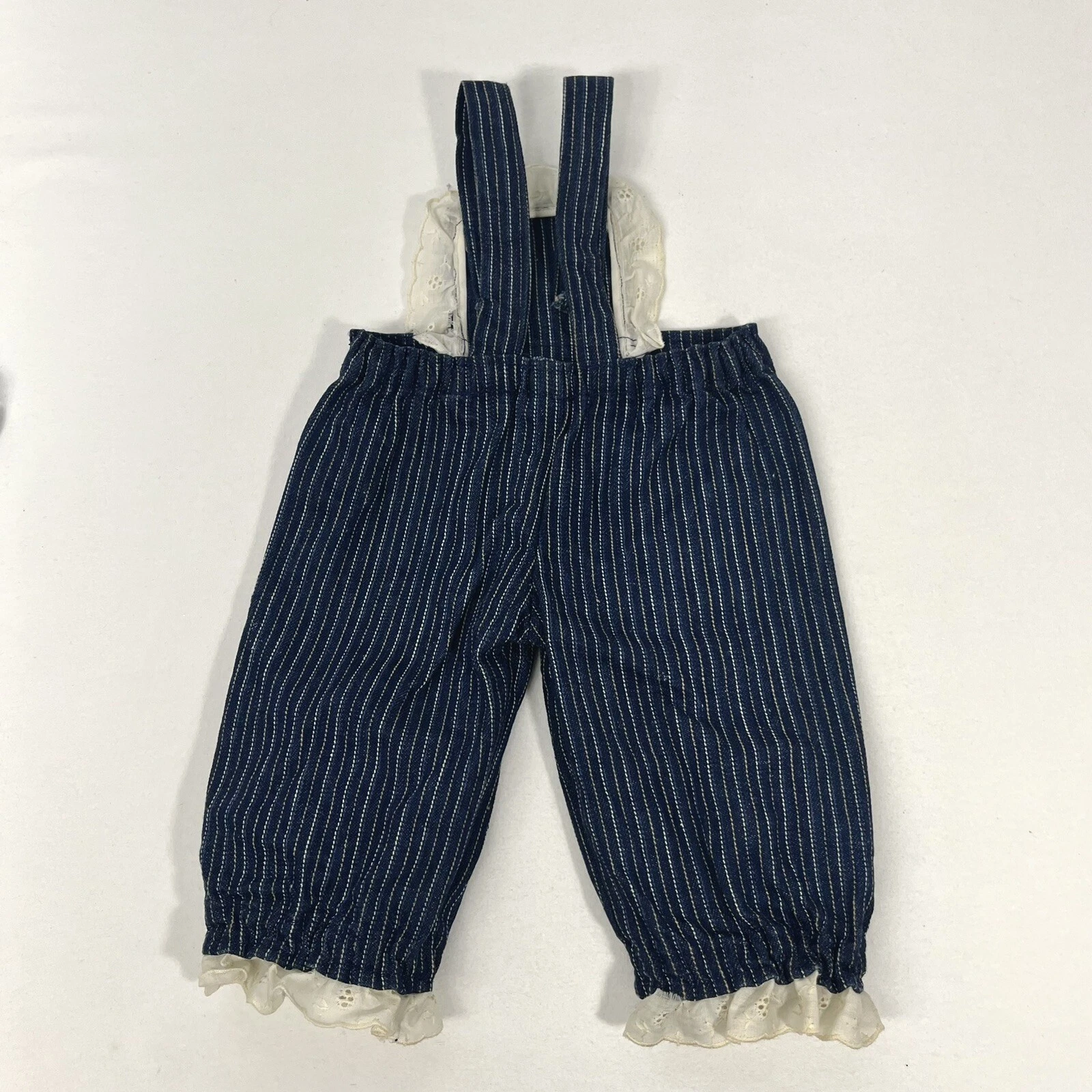  handmade sturdy denim pinstripes eyelet vintage 