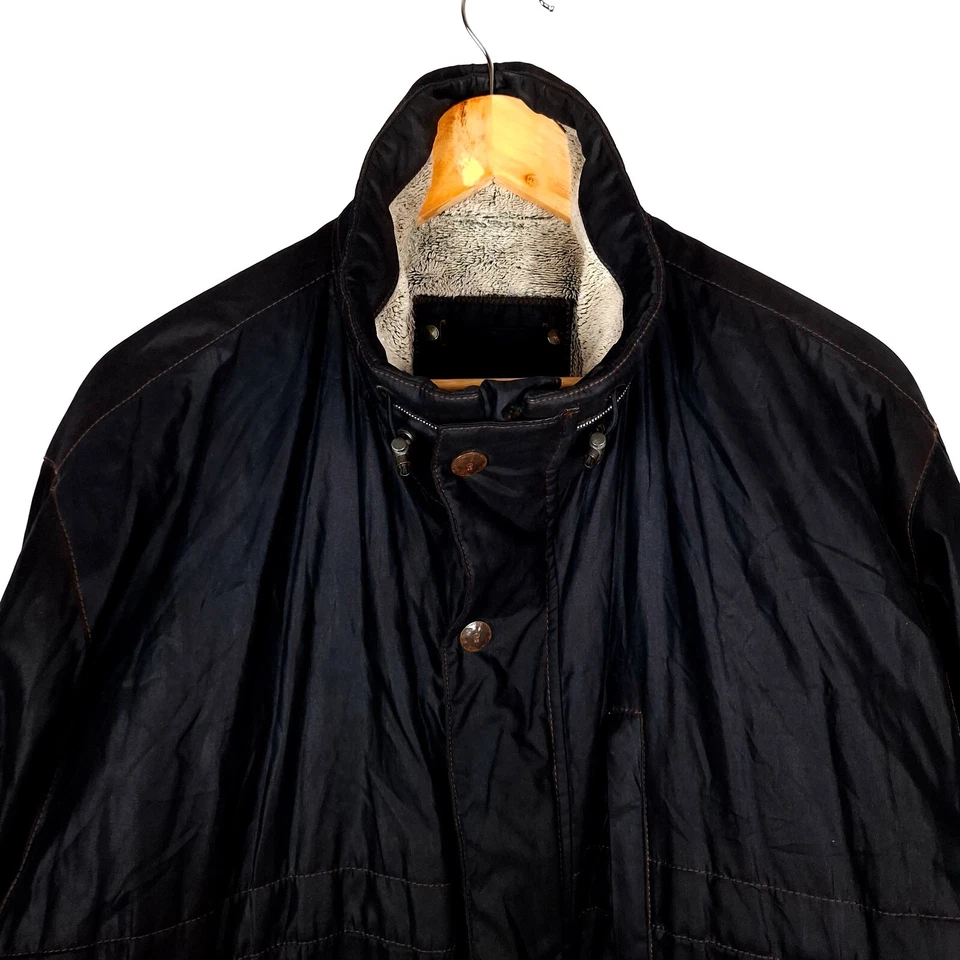 BUGATTI Men's Jacket Size EU54 UK44 2XL Black Military Stand Collar Polyester - Image 3 of 4