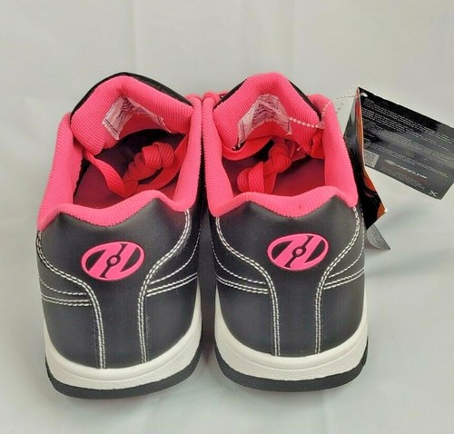 Niños/Jóvenes Tacones Negro/Rosa Con Cordones Nuevo Con Etiquetas Jóvenes Tallas 4, 6 1058-B/P - Imagen 2 de 4