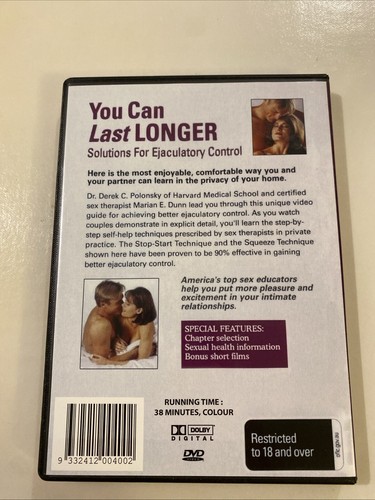 You Can Last Longer. Solutions For Ejaculatory Control. DVD.Sexual Health Series - Picture 2 of 4