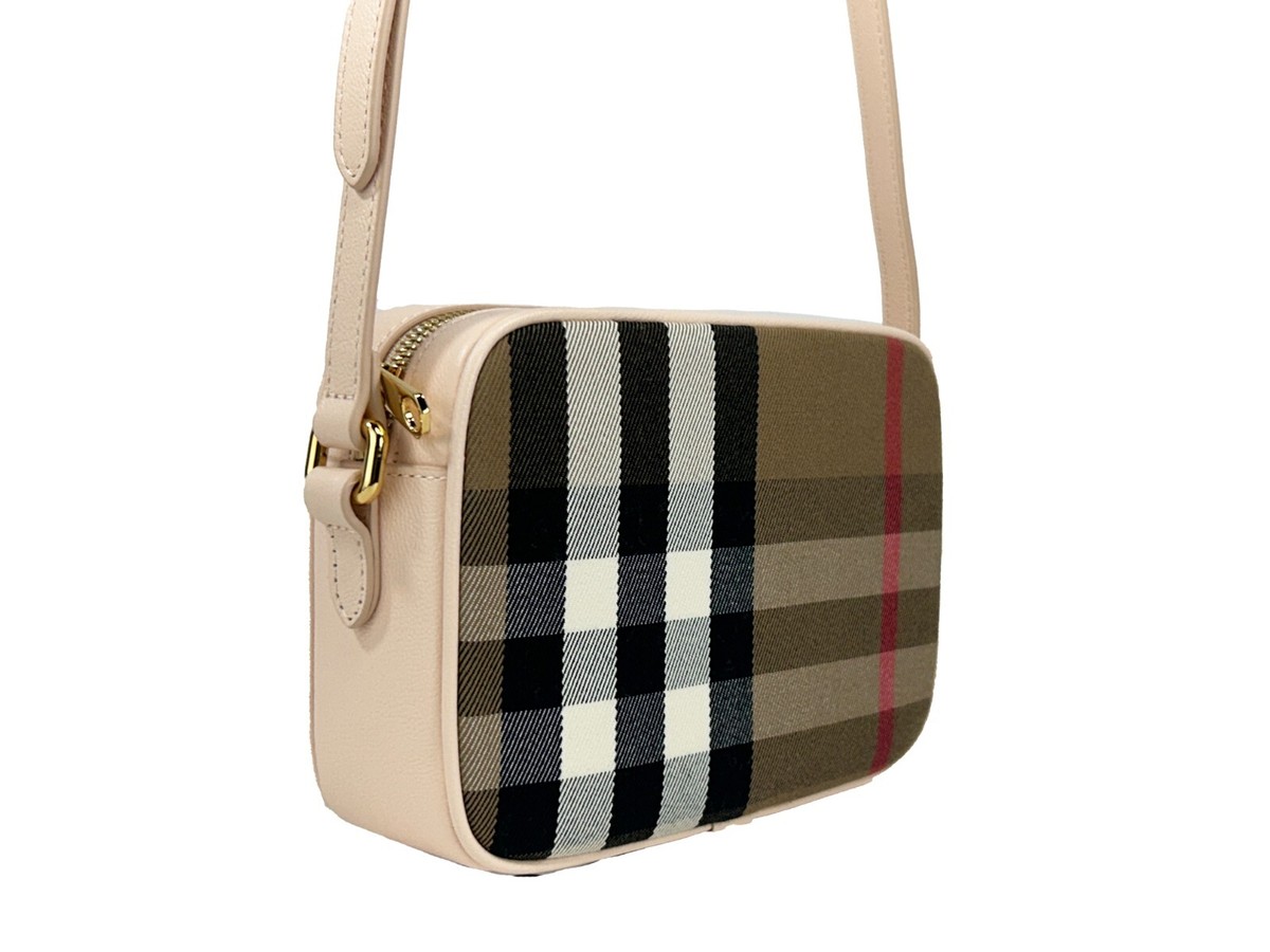 Burberry Small Leather Camera Crossbody Check Bag | eBay