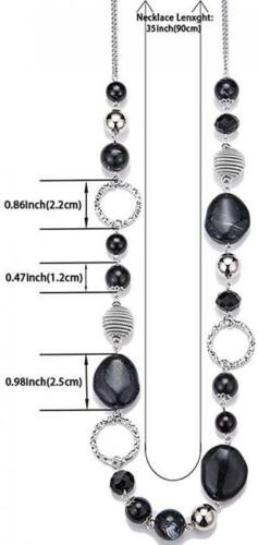 Long Beaded Necklaces For Women Sweater Chain Fashion Jewelry Necklace Gifts New - Picture 3 of 6