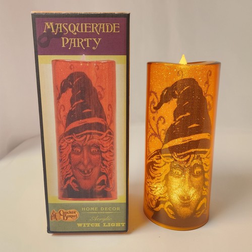 Candela tremolante luce strega Halloween mascherata festa cracker botte 7" x 3" - Foto 1 di 14