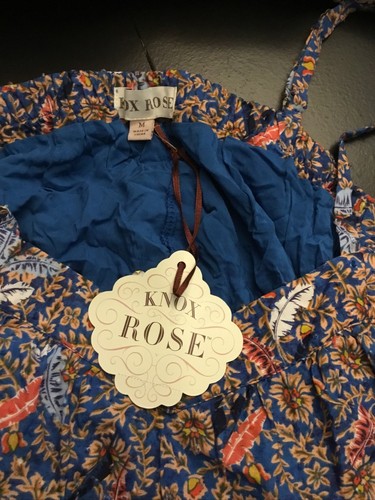 Knox Rose Midi Dress M Medium Blue Off the Coast Print Sleeveless Sundress $35 - Picture 2 of 4
