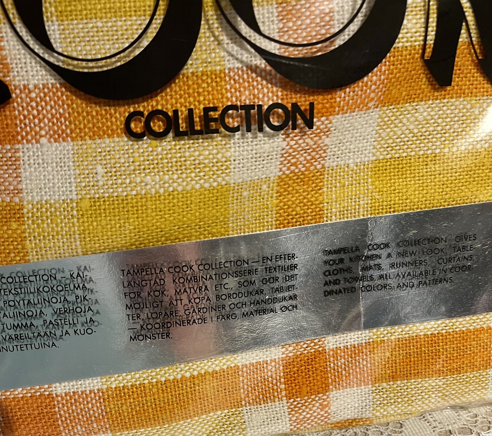 Vintage NOS Tampella COOK Collection 100% Linen Durable Press Tablecloth