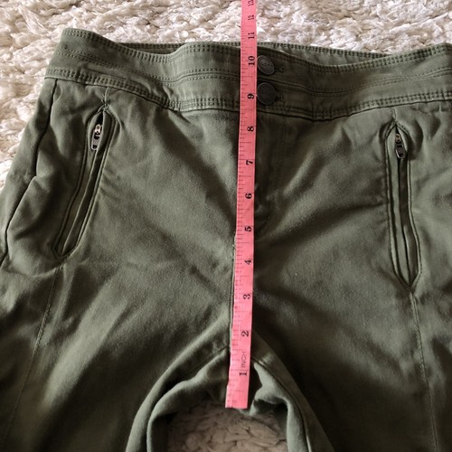 LOFT Ankle Jeans Womens Size 2/26 Mid Rise Skinny Zip Green Stretch Zip Pockets - Picture 4 of 11