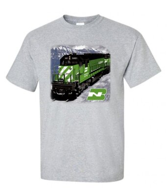 #ad Burlington Northern in Montana Authentic Railroad T Shirt Tee Shirt 82 $22.95