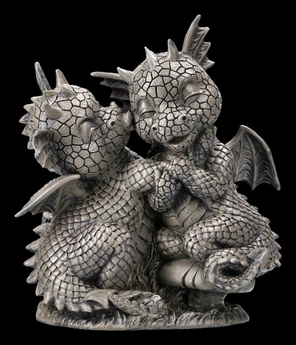 Garden Figure Dragon Love Couple Kiss - Fantasy Home Balcony Garden Decoration