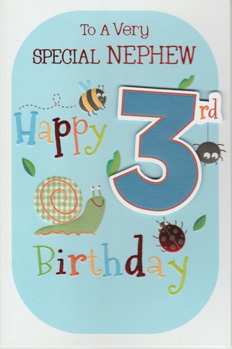 3rd Birthday Card ~ Daughter, Grandson, Nephew, Brother & Son - Picture 6 of 11