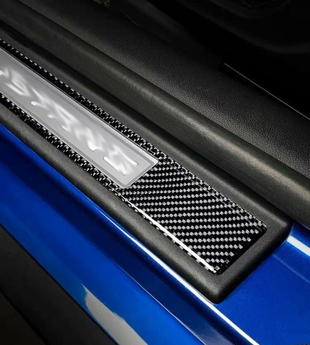 Carbon Fiber Door Sill Scuff Plate Guard Sticker Trim For Ford Mustang 2015-2019 - Bild 3 von 9