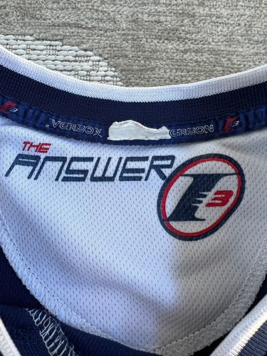 Vintage Reebok Allen Iverson “The Answer” Blue #3 Jersey HOF Basketball Workout - Picture 6 of 13