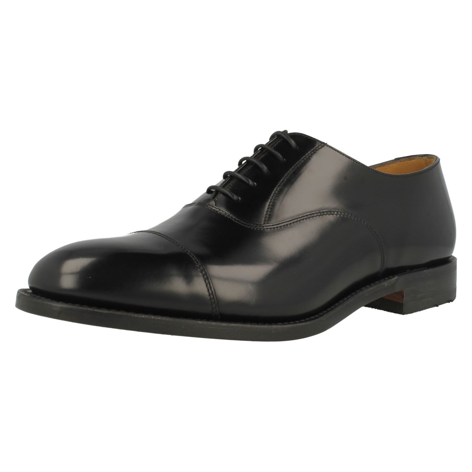 Loake 747b Cuero Negro Con Tapa Oxford Lace Up zapatos Loake 747b Cuero Negro Con Tapa Oxford Lace Up zapatos