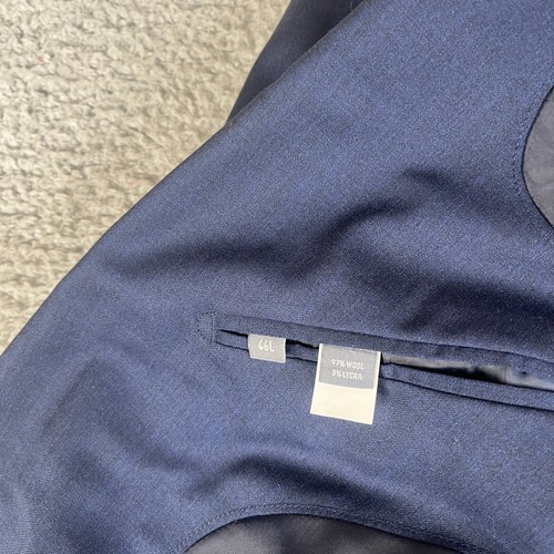 Bonobos Blazer Men 46L Blue Wool Blend Slim Fit Stretch Sports Coat Jacket Italy - Picture 7 of 20