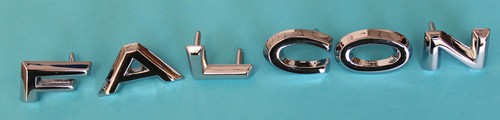 New! 1962-1963 Ford Falcon Trunk Letter Set Tailgate Letters F.A.L.C.O.N. Chrome - Picture 6 of 12