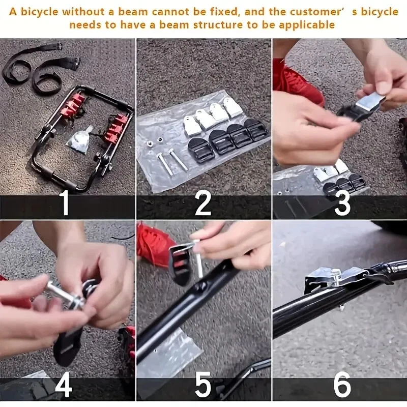 portabici posteriore auto SUPPORTO PORTABICI POSTERIORE PER TRASPORTO PER 3BICI - Immagine 3 di 4