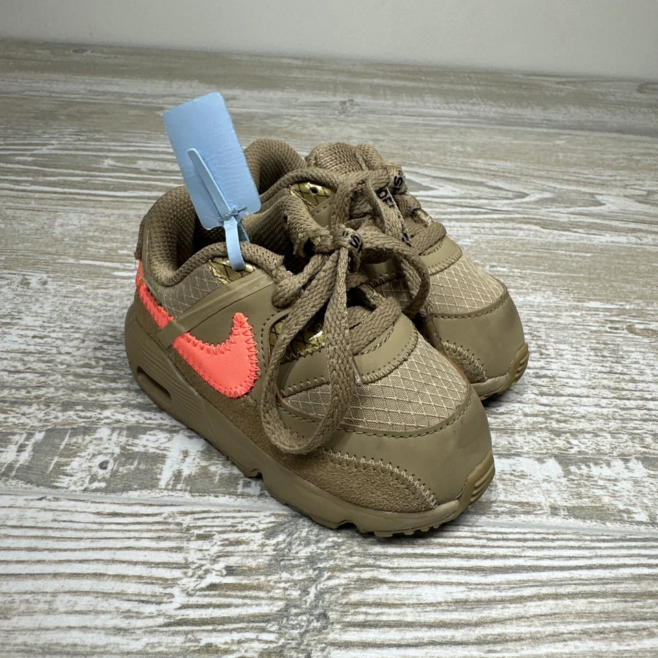 Nike Air Max 90 BT Off White Desert Ore TD BV0852-200 Size 5c Virgil Toddler - Image 4 of 4