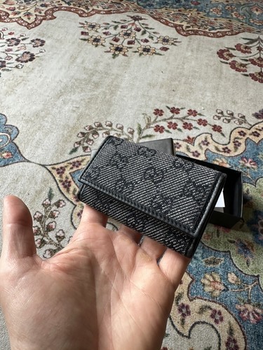 Neu Gucci P. Chiavi Schlüsselanhänger Etui Denim GG - Bild 3 von 15