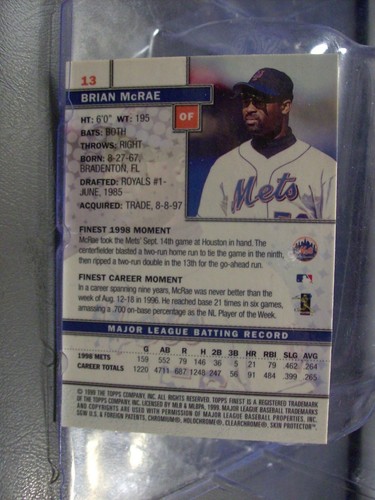 1999 Topps Finest Baseball Card Singles #1 to #249 (YOU PICK CARDS) - Picture 11 of 57