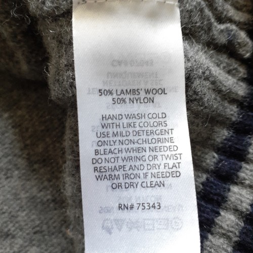 Frederick Anderson Copenhagen Herren Varsity Wollmischung Strickjacke Grau Blau Größe L - Bild 8 von 8