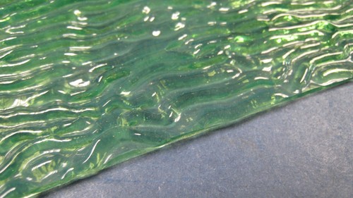Vintage 70's Orient & Flume Hand Rolled Ripple Art Glass Sheet Ultra Rare #6 - Picture 7 of 11