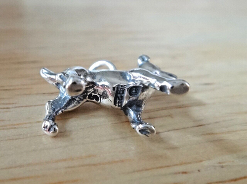 18x12mm ~3.2gram 3D Jack Russell Rat Terrier Dog Sterling Silver Charm - Picture 7 of 7