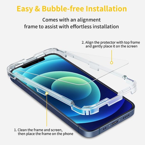 Hartglas Displayschutzfolie für iPhone 14 13 12 11 Pro X XR XS Max Mini Plus - Bild 70 von 160