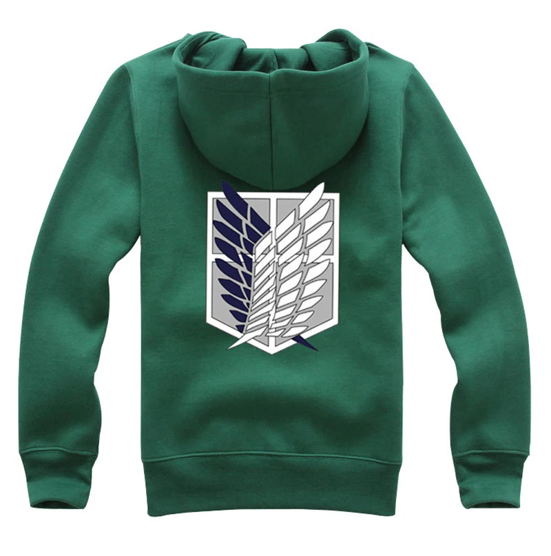 Attack on shop titan green hoodie